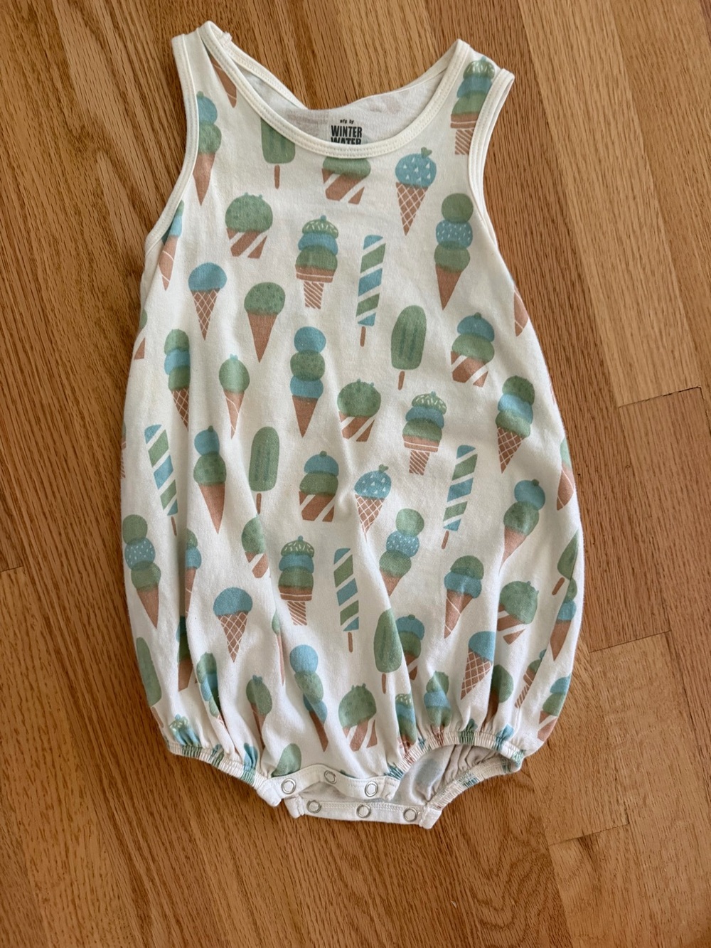 Winter Water Factory Bubble Romper- Ice Cream